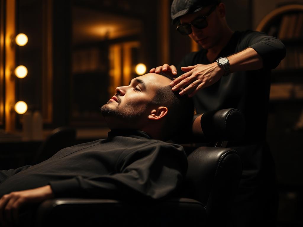 Scalp & Neck Massage haircut at Veve Barber And Massage Shop